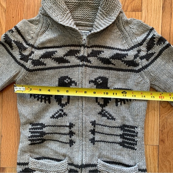 TNA 100% Lambswool Sea to Sky Cowichan Zip Up Sweater Women’s Small - Picture 9 of 10